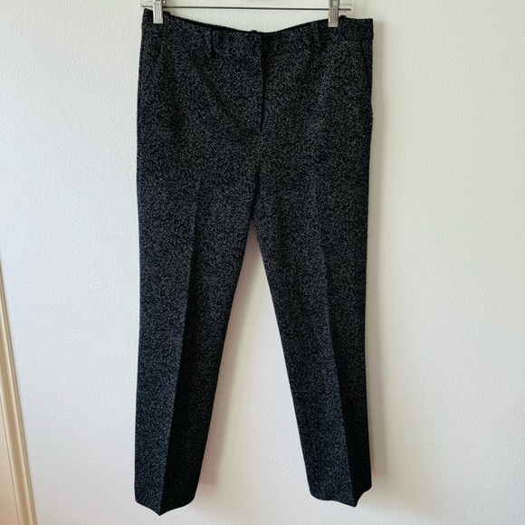Theory Tailor Trouser Cropped Wool Blend Gray/Black - Picture 1 of 6